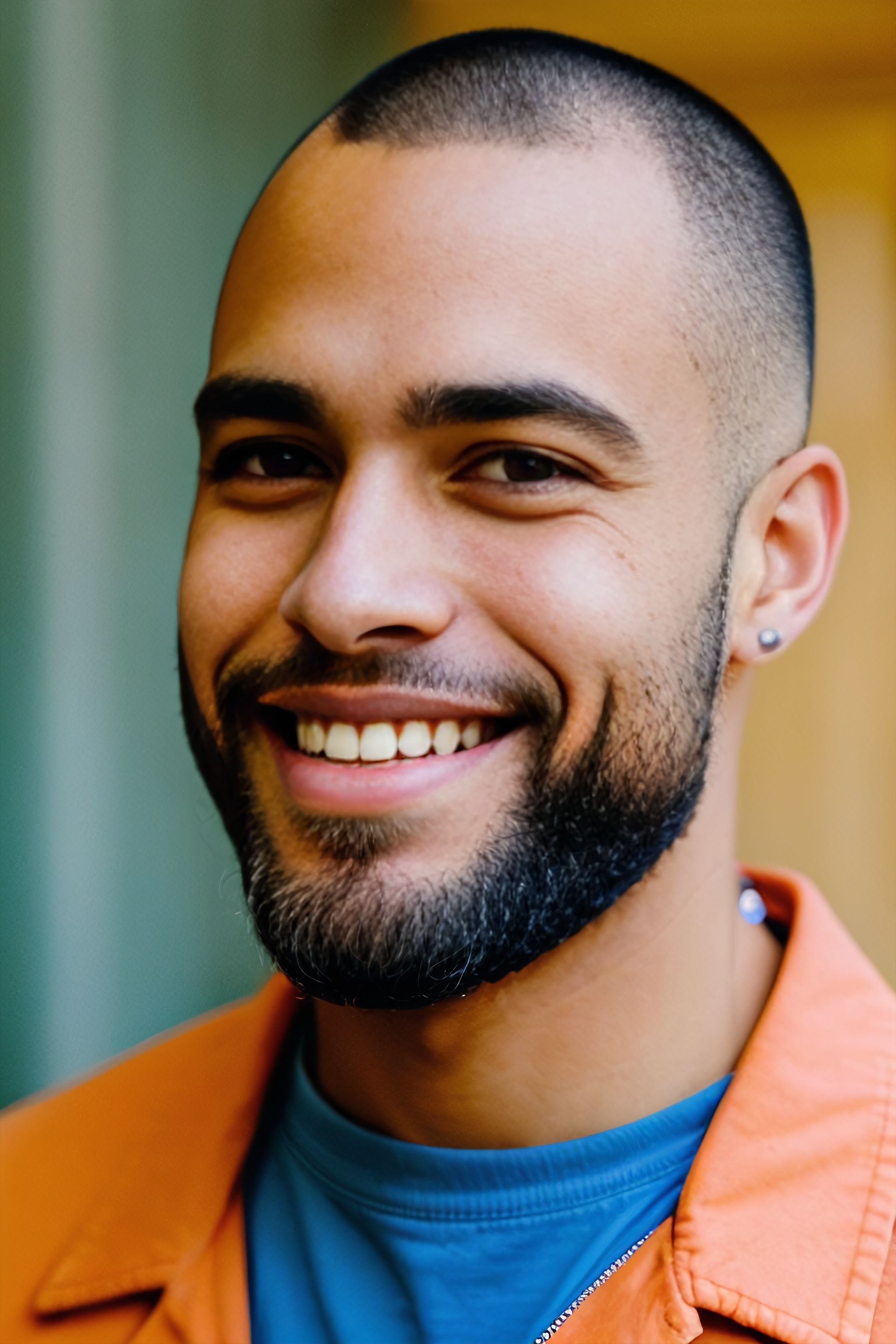 Portrait generated with Stable Diffusion.